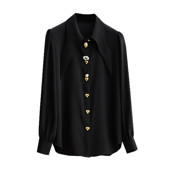 Ladies Elegant and refined blouse with decorative buttons Drune