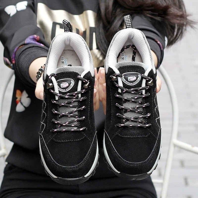 Women's Comfortable Outdoor Walking Sneakers with Reinforced Profile Sole and Padded Ankle Collar Mune Fashion