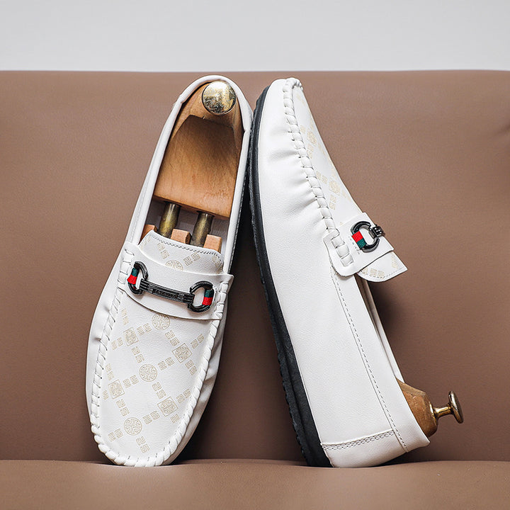 Men's Elegant Moccasins with Decorative Detail