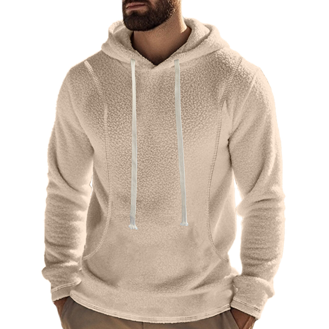 Men's fleece-lined hoodie with flatlock seams, kangaroo pocket, and adjustable drawstring Mune Fashion