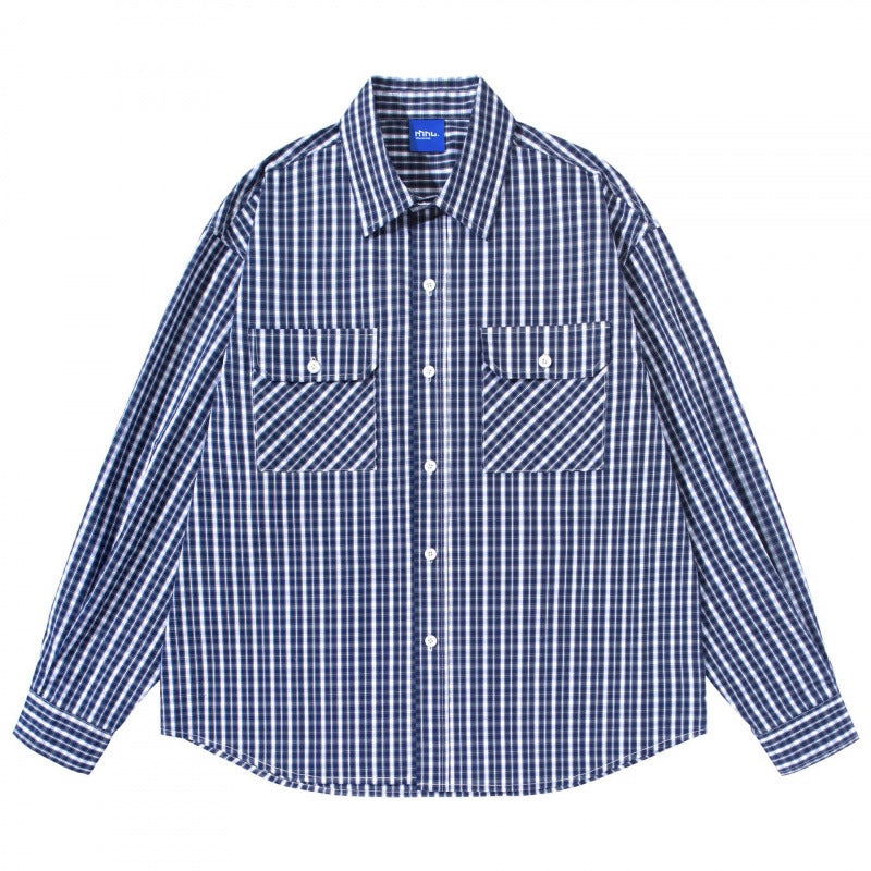 Men's loose-fitting checkered shirt with double breast pockets Mune Fashion