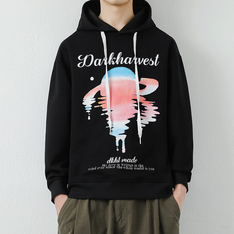 Men's Fashionable Hoodie with Creative Graphic Print Mune Fashion