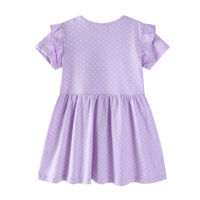 Girls casual dress with enchanting cat designs Mune Fashion