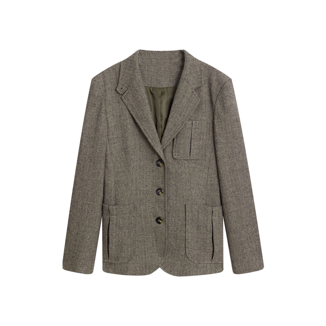 Women's Fashionable Tweed Blazer Mune Fashion