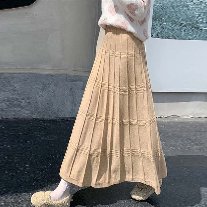 Ladies Elegant Knit Maxi Skirt Mune Fashion