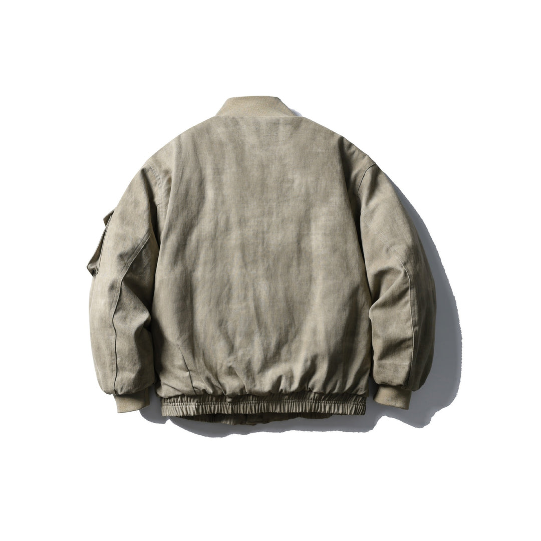 Men's Boxy Utility Blouson Jacket with Stand-up Collar, Cargo Sleeves and Applied Flap Pockets Mune Fashion