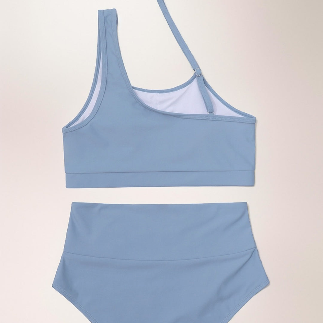 Ladies sporty bikini with high waistband and asymmetric top Mune Fashion