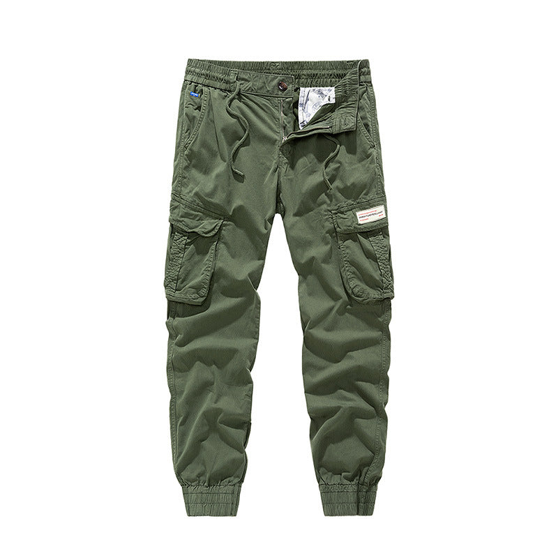 Men's Utility Cargo Jogger with elastic comfort waistband, multiple flap pockets, and ribbed ankle cuffs Drune