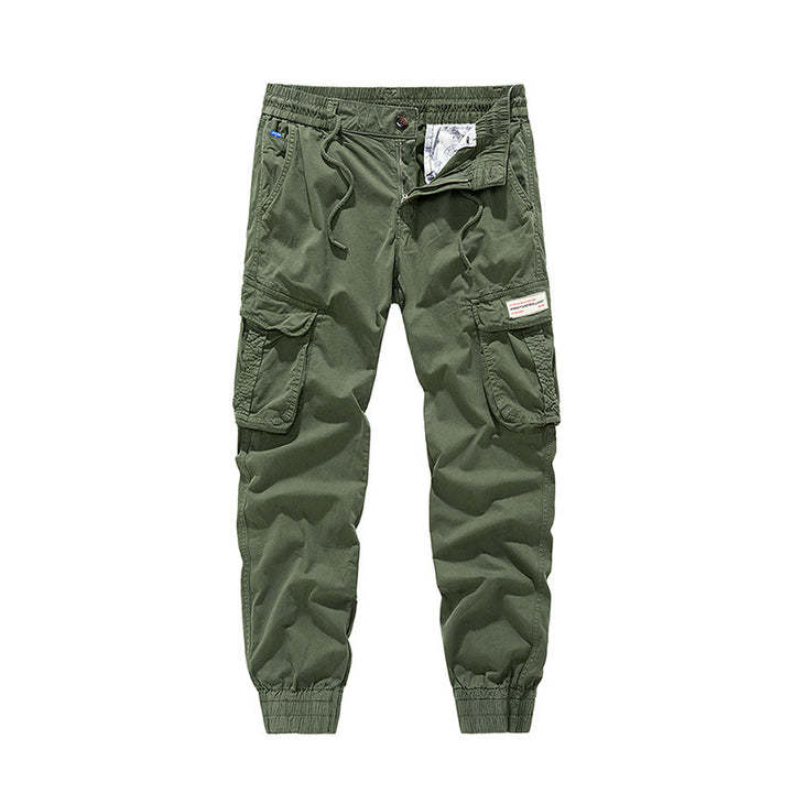 Men's Utility Cargo Jogger with elastic comfort waistband, multiple flap pockets, and ribbed ankle cuffs Drune