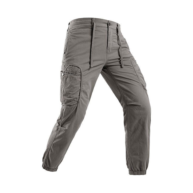 Men's Lightweight Trekking Cargo Pants in Jogger Cut with Elastic Ankle Closure and Multifunctional Side Flap Pockets Mune Fashion