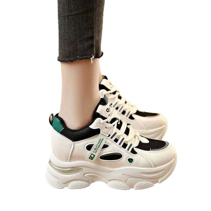 Women’s Sporty Chunky Sneakers with Breathable Mesh Upper and Cushioning Sole Mune Fashion