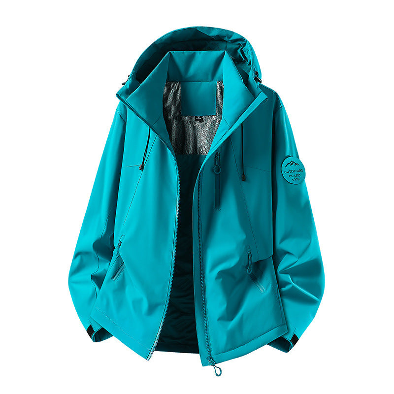 Men's Water-Repellent Softshell Jacket with Hood and Zipper Pockets Mune Fashion
