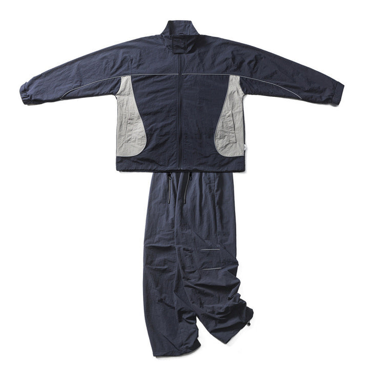 Men's Lightweight Cargo Casual Pants with Drawstring Waistband, Reflective Details, and Adjustable Leg Openings Mune Fashion