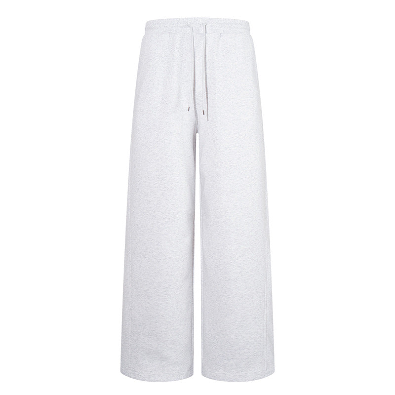 Women's Extra Wide Cotton Palazzo Sweatpants with High Comfort Waistband, Drawstring and Straight Leg Mune Fashion