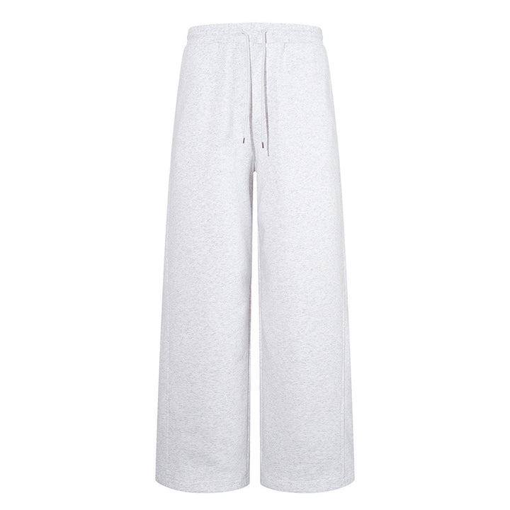 Women's Extra Wide Cotton Palazzo Sweatpants with High Comfort Waistband, Drawstring and Straight Leg Mune Fashion