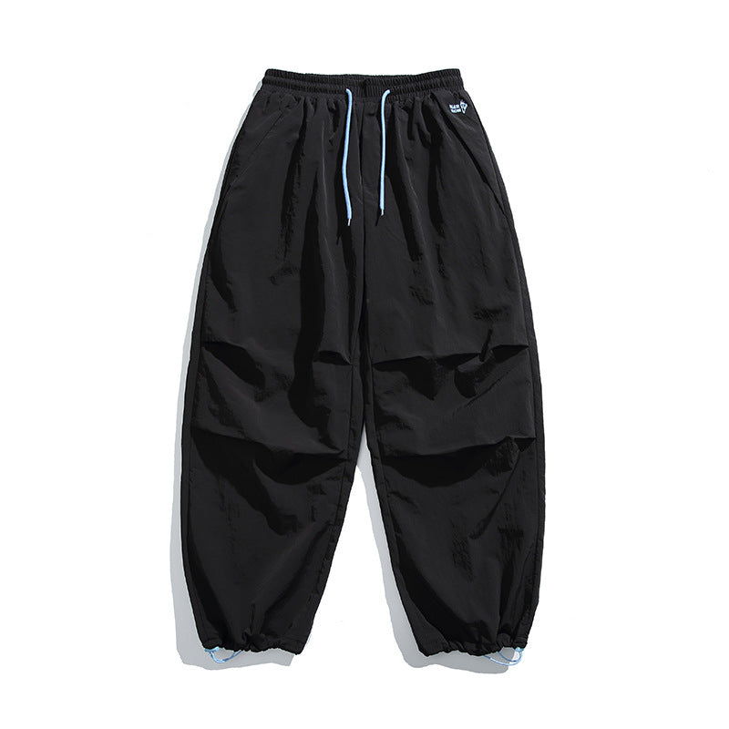 Men's Baggy Cargo Pants with elastic tunnel drawstring waistband, drawstring, and adjustable hem cuffs Mune Fashion