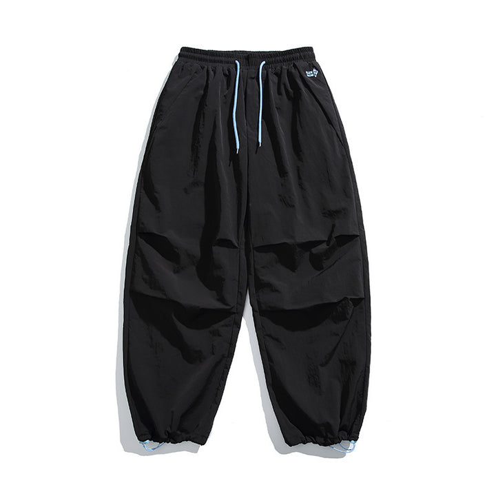 Men's Baggy Cargo Pants with elastic tunnel drawstring waistband, drawstring, and adjustable hem cuffs Mune Fashion