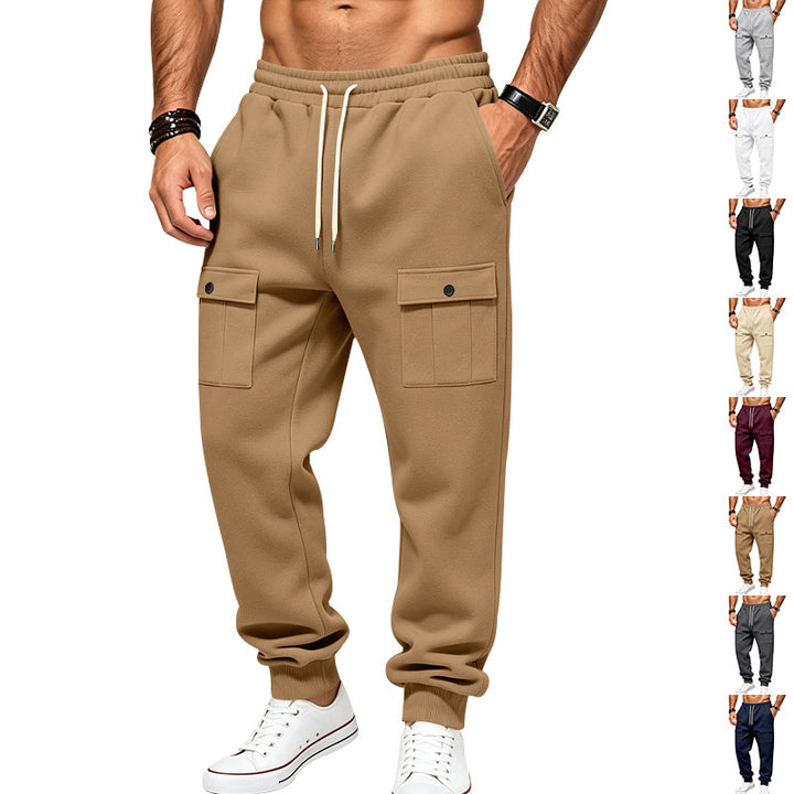 Men's Cargo Jogging Pants with Elastic Waist and Patch Pockets Mune Fashion