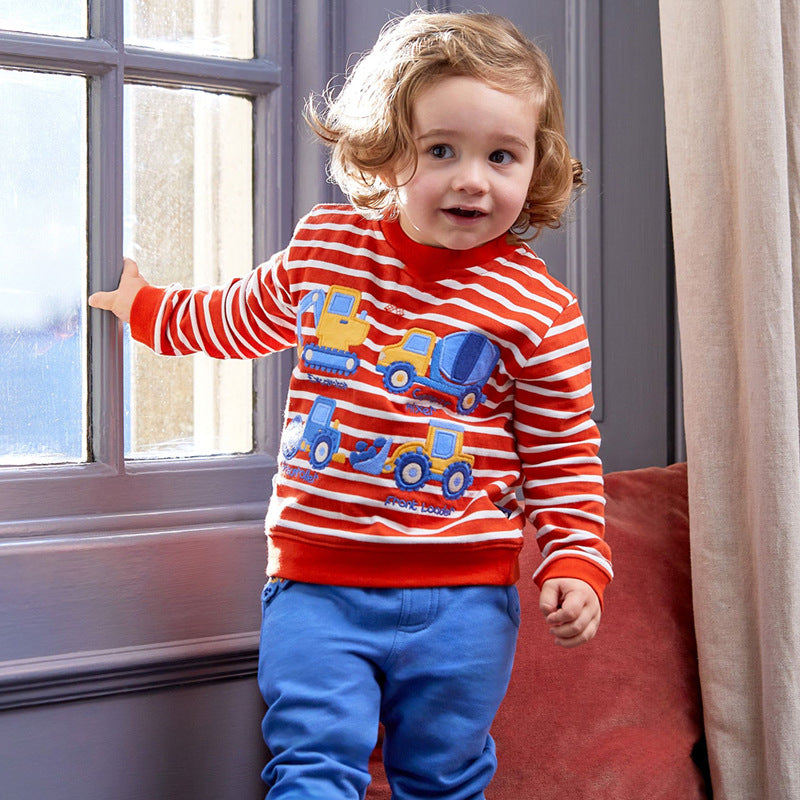 Boys sweatshirt with colorful construction site motif Mune Fashion