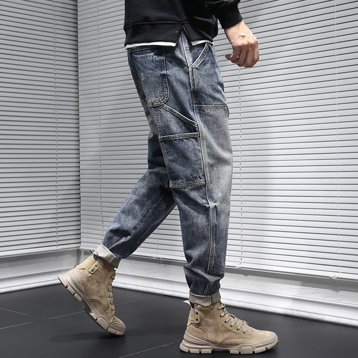 Men's Casual Cargo Jeans with Innovative Design Mune Fashion