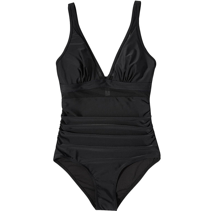 Women's One-piece Swimsuit with attractive leopard print and body-shaping design Mune Fashion