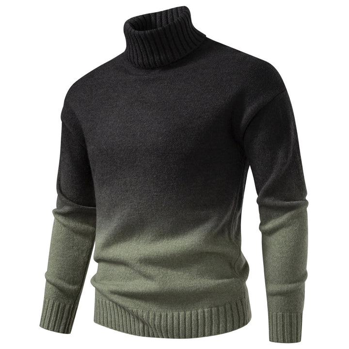 Men's Turtle Neck Sweater with Gentle Gradient and Fine Knit Quality Mune Fashion