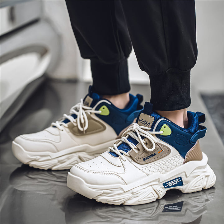 Unisex striking chunky sneaker with quilted side panels, synthetic leather overlays and profiled off-road sole profile Mune Fashion