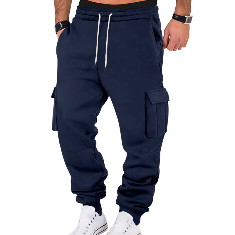 Men's Cargo Jogging Pants with Drawstring, Side Pockets, and Elastic Cuffs Mune Fashion
