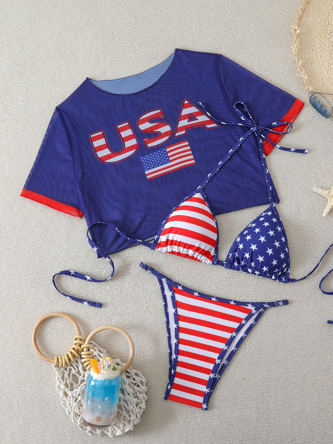 Women's Bikini Set with Creative Graphic Design Mune Fashion