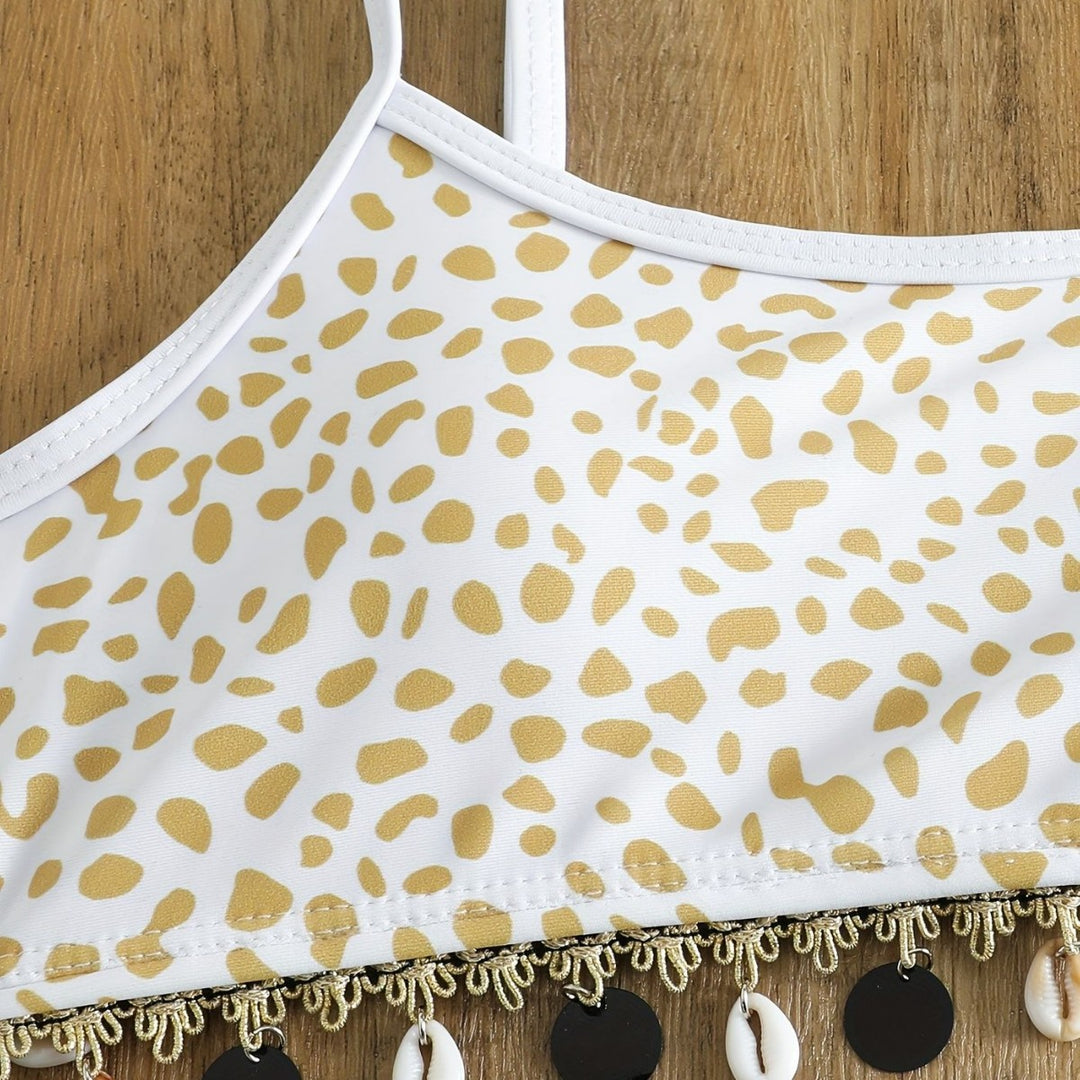 Women's bikini set with fashionable animal print and elegant embellishments Mune Fashion