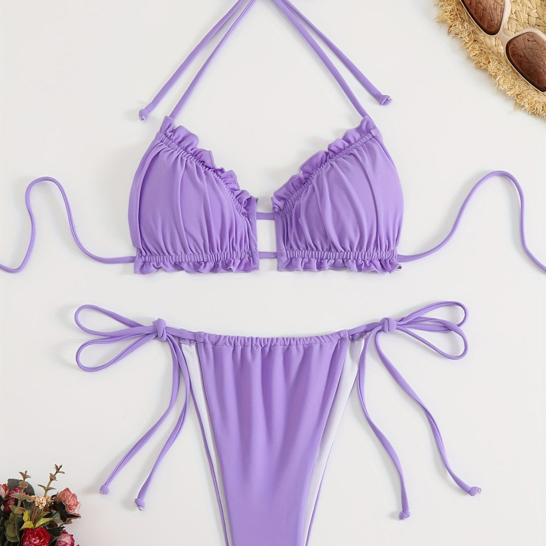 Women's Ruffled Bikini with Adjustable Straps Mune Fashion