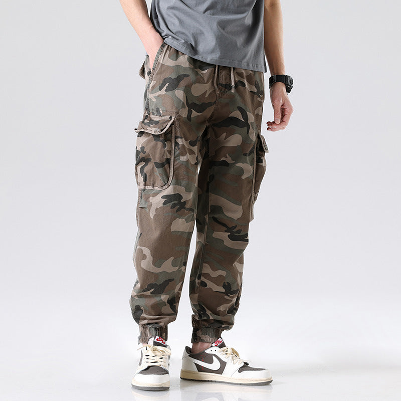Herren Cargo-Jogginghose im Camouflage-Utility-Design mit großen Klappentaschen Mune Fashion