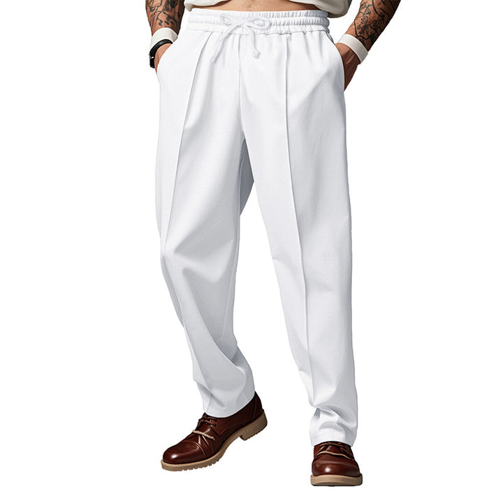 Men's sporty joggers with elastic waistband and front center seam Mune Fashion
