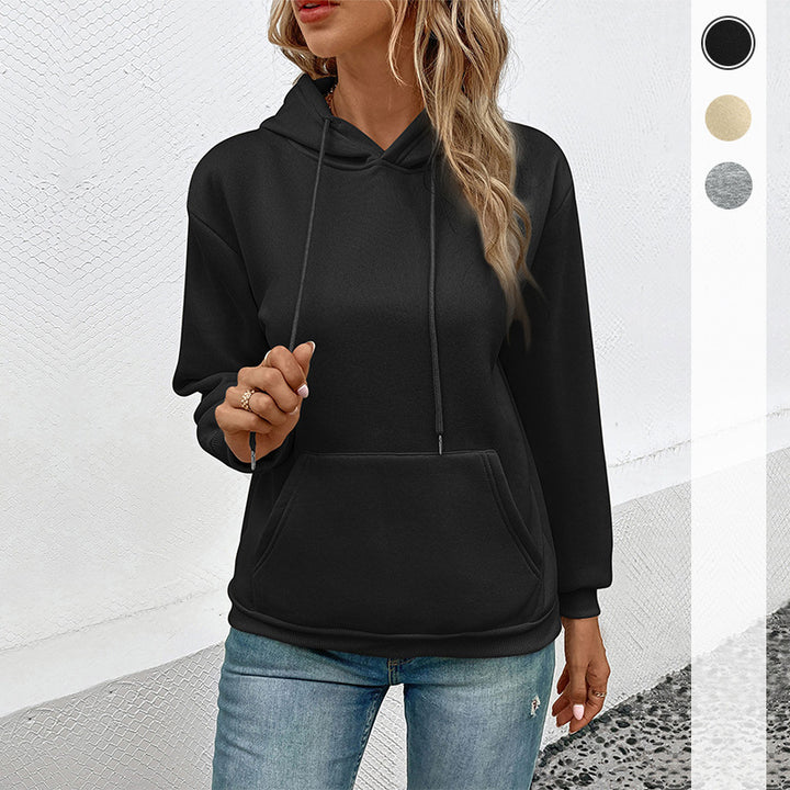 Women's hoodie with kangaroo pocket and relaxed oversized fit Mune Fashion