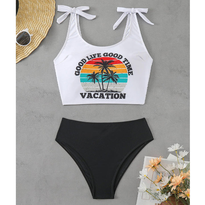Women’s Crop Top Bikini Set with Graphic Print Mune Fashion