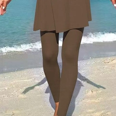 Ladies sporty swimsuit with wrap skirt Mune Fashion