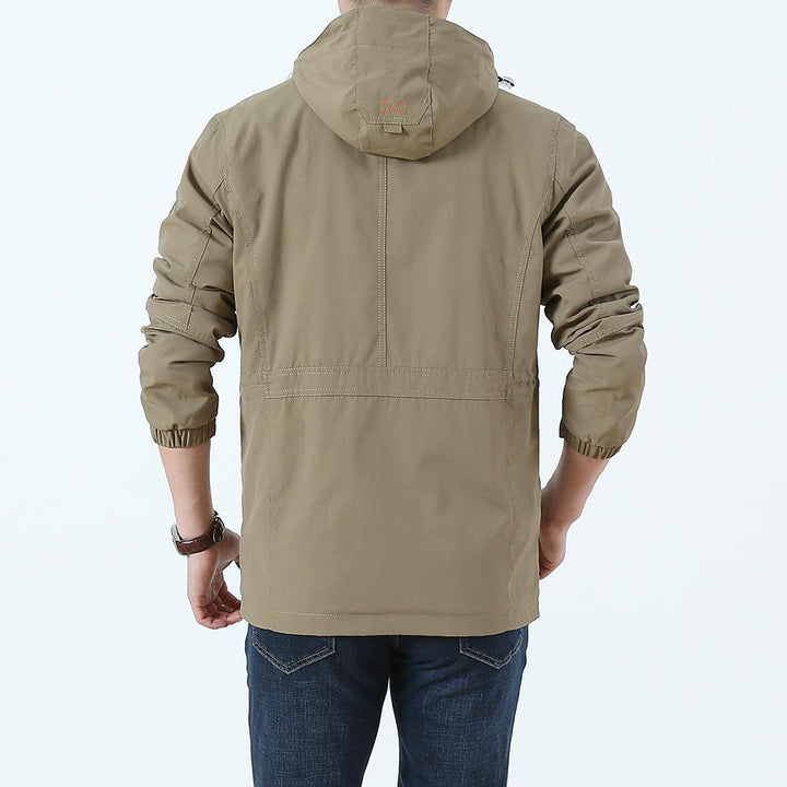 Men's field jacket in utility style with hood and multifunctional pockets Mune Fashion