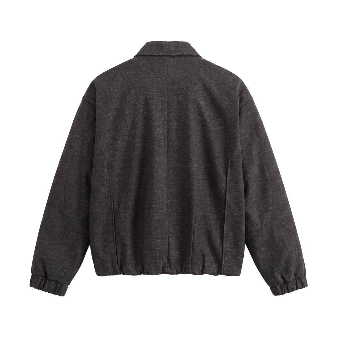 Men's short-cut wool blend blouson with concealed snap button placket Mune Fashion