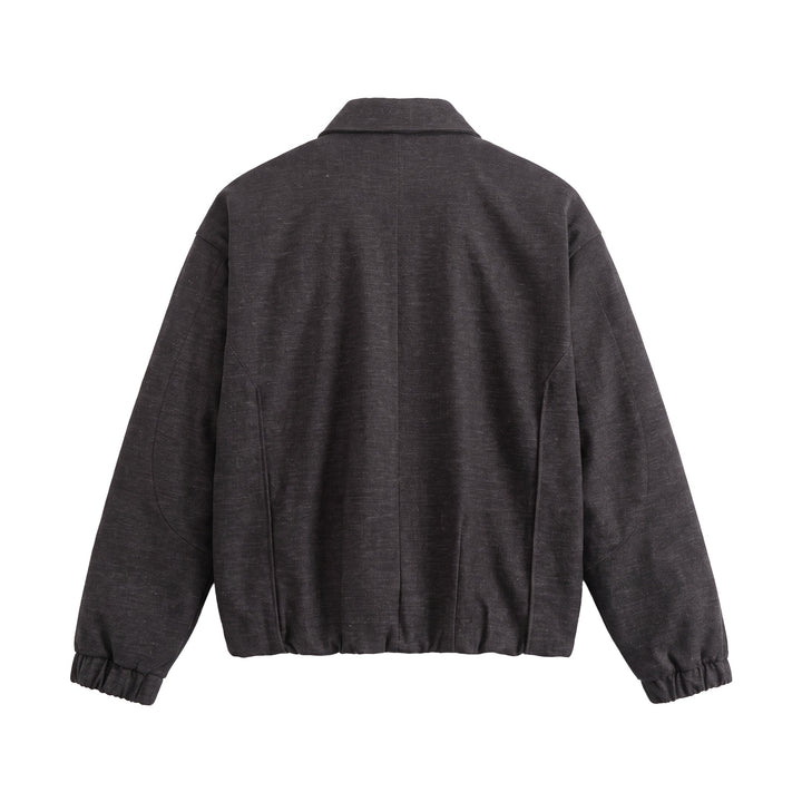 Men's short-cut wool blend blouson with concealed snap button placket Mune Fashion