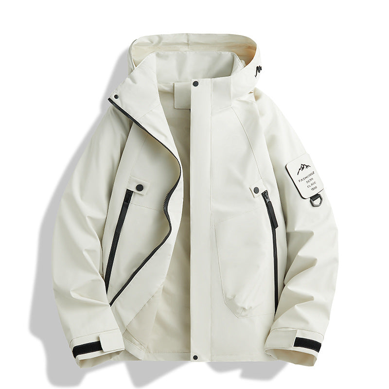 Men's functional jacket with adjustable hood