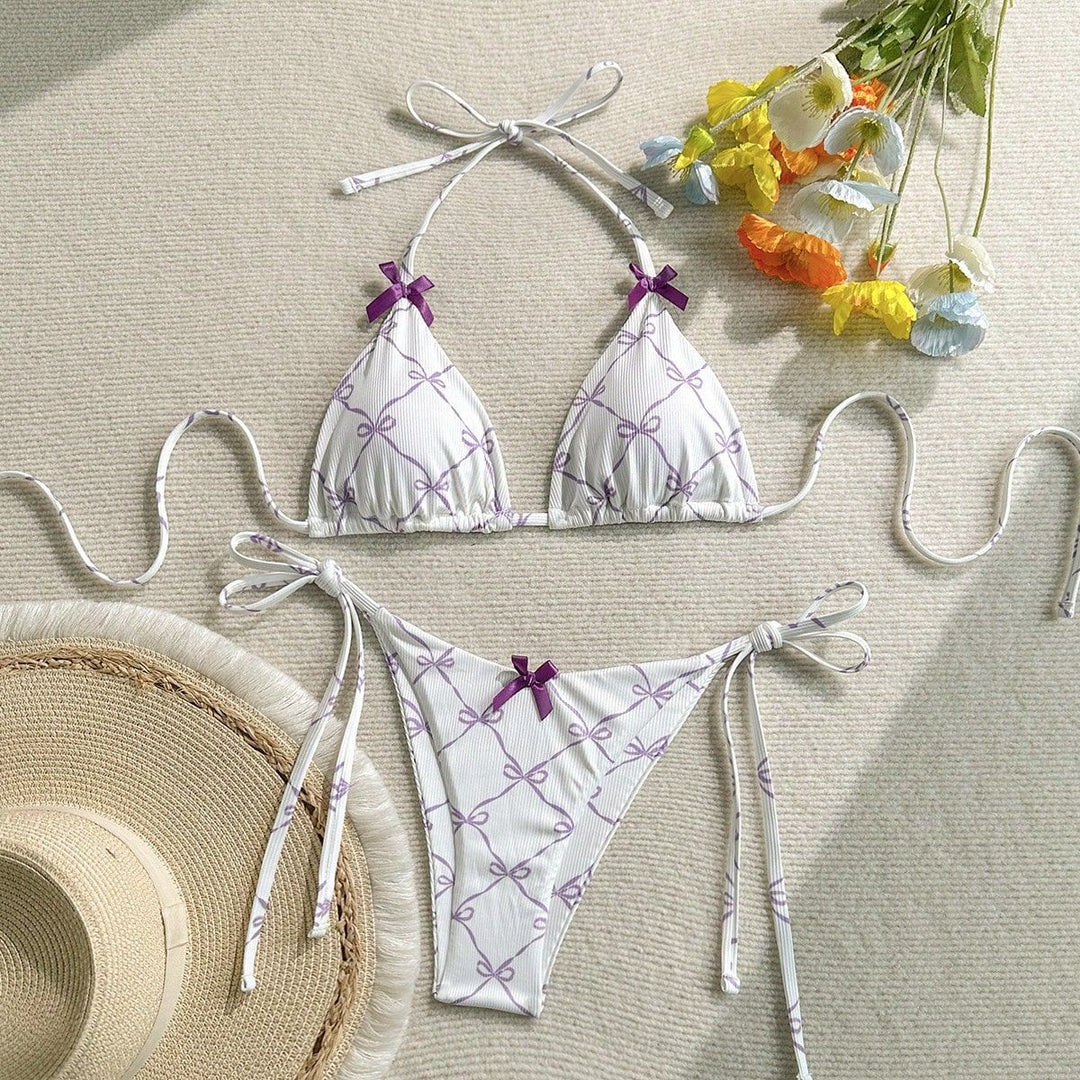 Women's Triangle Bikini with Delicate Bow Details Mune Fashion