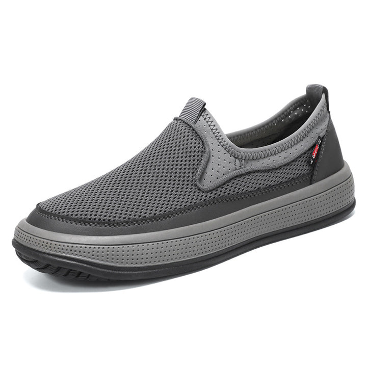 Men's breathable slip-on mesh sneakers with elastic entry and perforated EVA platform sole Mune Fashion