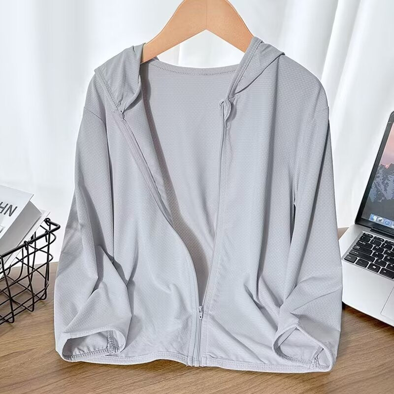 Unisex nan lightweight hooded jacket with breathable mesh structure and full-length zipper Mune Fashion