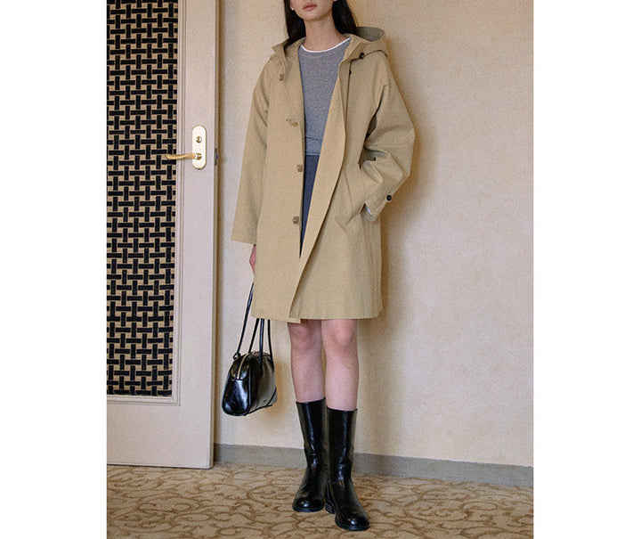 Women's Fashionable Transitional Jacket with Hood Mune Fashion