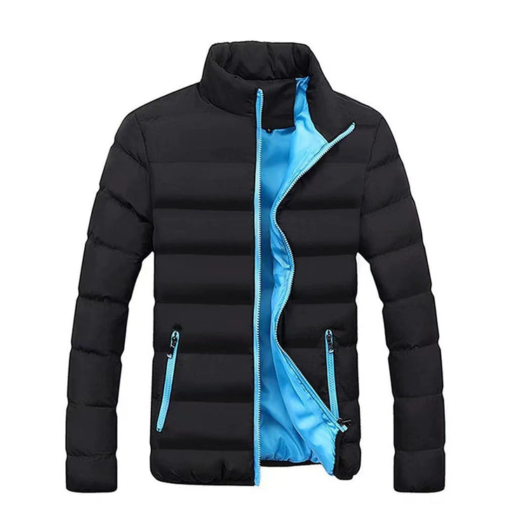 Men's quilted thermal jacket with high stand-up collar and water-repellent outer shell Mune Fashion