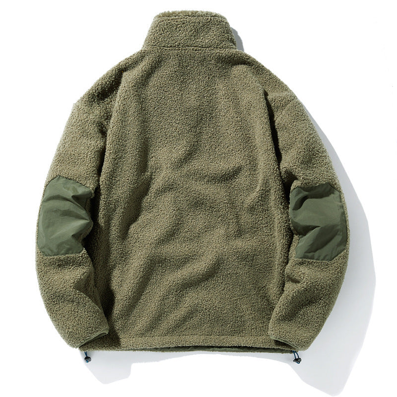 Men Durable Fleece Jacket with Functional Collar Mune Fashion