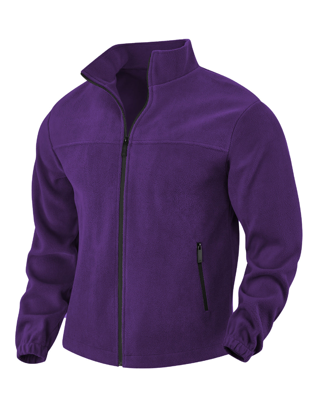 Men's fleece jacket with zipper, stand-up collar and zip pockets Mune Fashion