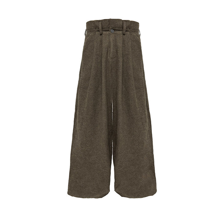 Ladies Wide-Cut Wool Trousers Mune Fashion