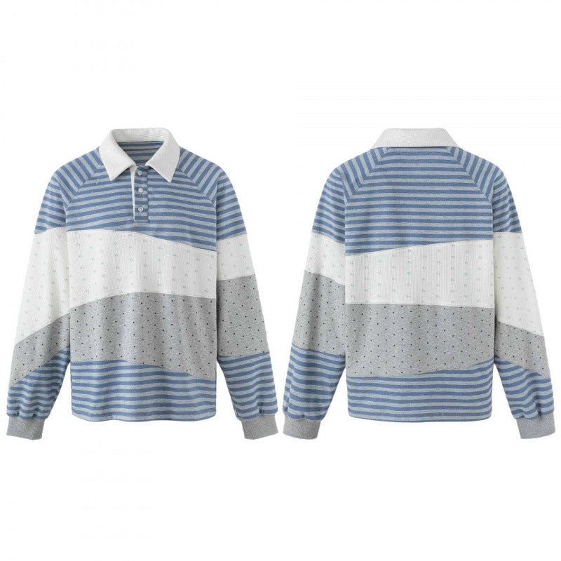Unisex Casual Rugby Polo in Colorblock Knit with Structure and Oversize Cut Mune Fashion
