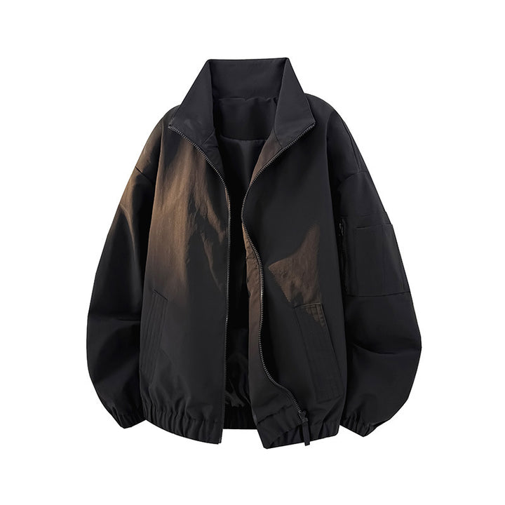 Women's Fashion Transitional Jacket with High Collar and Practical Pockets Mune Fashion